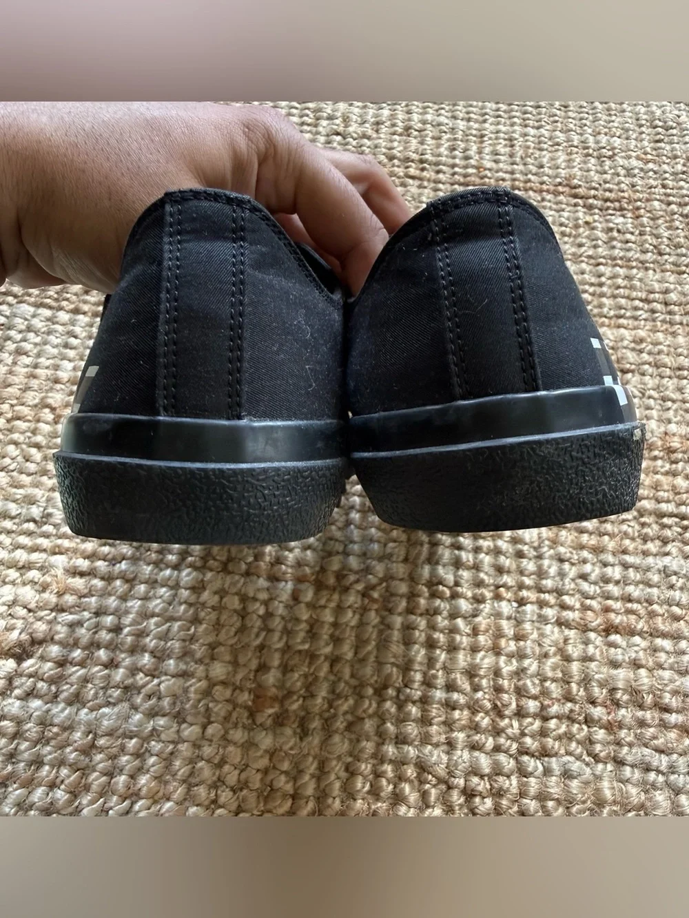 Burberry Larkhall Low-Top Black Canvas Sneakers - Pristine Condition - Picture 9 of 13